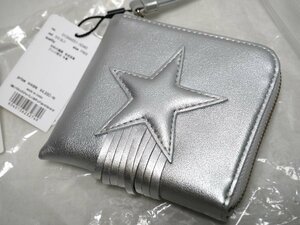 訳あり 未使用品 moussy STAR MINI WALLET　シルバー 二つ折り 財布 /かわいい