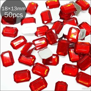  large grain acrylic fiber Stone (68) rectangle star anise shape red 50 piece entering 18×13mm hand made biju- red deco parts handicrafts supplies /19