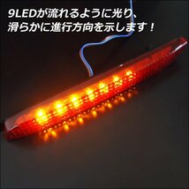 メール便送料無料 LEDリフレクター (D2) アルファード ヴェルファイア 12V 流れるウインカー搭載 赤レンズ 左右セット/23_画像8