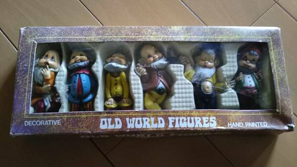 【未使用】『OLD WORLD FIGURES』人形セット/6体/小人フィギュア/インテリア/HAND PAINTED/送料込み/匿名配送