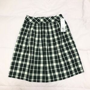 ★新品・タグ付き★ avv スカート/チェックスカート ホワイト/白 × ブラック/黒 S