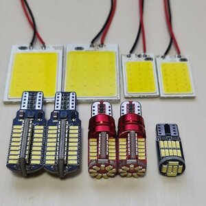 HM1 HM2 バモス 超爆光！T10 LED ルームランプ バックランプ ポジション球 ナンバー灯 9個セット ホワイト ホンダ /c24/c18/72/57/26