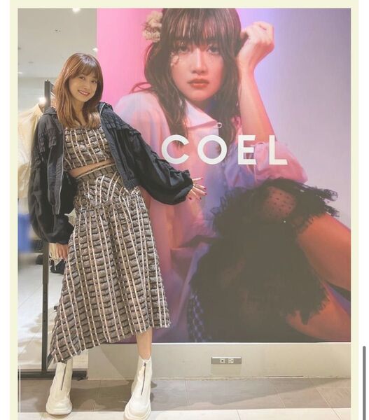 コエル coel ヨンア チェック柄 ビスチェセットアップ