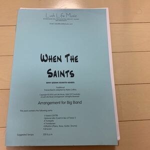 ビッグバンド　楽譜　When The Saints /transcribed by Myles Collins /Lush Life Music/ベニーグッドマン楽団演奏　送料無料