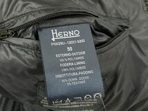 【A809】ヘルノ HERNO ダウンジャケット メンズ サイズ50 ブルゾン ネイビー ジップアップ 金具ベタ有り_画像5