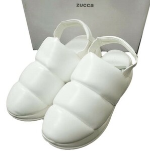 新品 ZUCCa ズッカ Paddingスニーカー CZ02AJ585 L(27-28cm程度) WHITE 中綿 サンダル シューズ g9570