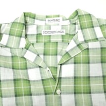 INDIVIDUALIZED SHIRTS x BEAMS BOY インディビジュアライズドシャツ 別注 チェックワイドワンピース グリーン シャツ 長袖 開襟 g13766_画像5