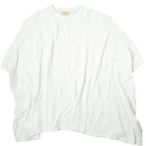 maturely マチュアリー 22SS 日本製 Poncho Jersey ポンチョジャージー 13-04-1008-823 ホワイト BEAMS オーバーサイズ Tシャツ g13532