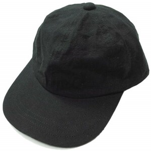 MAN-TLE マントル 日本製 6 PANEL CAP パラフィンワックス加工 ヘビーウェイトコットン 6パネルキャップ Free BLACK 帽子 g8688