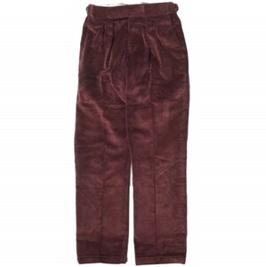 CORDINGS x BEAMS F コーディングス ビームスエフ 別注 コーデュロイ2プリーツサイドアジャスタースラックス 28 MAROON パンツ g14026