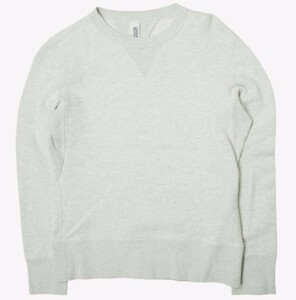 LOOPWHEELER x BEAMS PLUS loop wila- Beams plus special order a attrition сhick crew neck sweat S ASH GRAY both V gadget g12258