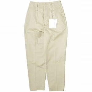  new goods JANE SMITHje-n Smith 20SS CLASSIC BUCKLE BUCK PANTS high waist wide tapered chino pants 20SPT-#238L 36 BEIGE g12623