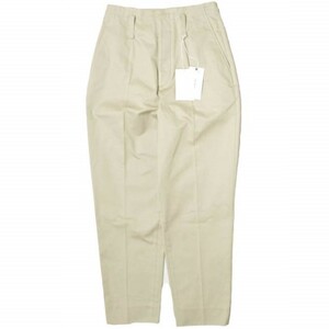 新品 JANE SMITH ジェーンスミス 20SS CLASSIC BUCKLE BUCK PANTS ハイウエストワイドテーパードチノパンツ 20SPT-#238L 36 BEIGE g12623