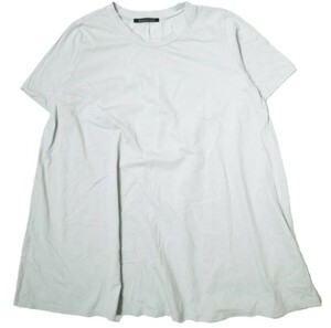 mizuiro ind ミズイロインド 日本製 クルーネックフレアチュニック Free ライトブルー 半袖 Tシャツ トップス g14131