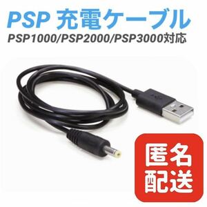 【匿名配送】PSP 充電ケーブル 充電器 USBケーブル PSP1000 2000 3000 チャレンジタッチ 1m
