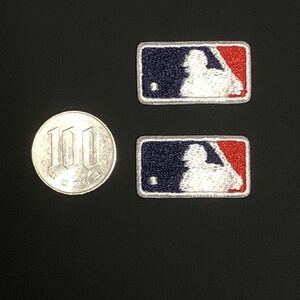 MLB バッターマン 極小（約3cm） ワッペン ２枚セット
