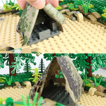 LEGO 互換 迷彩テント ミリタリーテント ギリースーツ テント2個セット_画像2