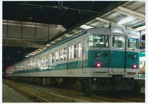 鉄道写真 / 113系電車 阪和色 紀勢本線 御坊駅 2L判（127mm×178mm）