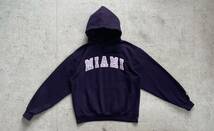 champion チャンピオン メキシコ製 カレッジロゴ MIAMI プルオーバー パーカー パープル M_画像2