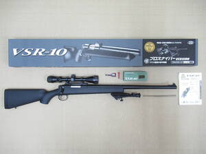 東京マルイ VSR-10 プロスナイパーver. (ブラック)新品 ステンレスシリンダーキット 3-9×40ライフルスコープ&バイポット付き 初速98.6m/s