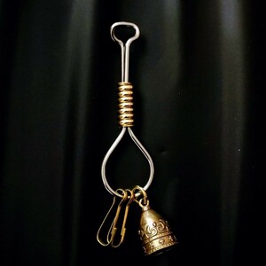  латунь нержавеющая сталь Gold & серебряный латунь bell кольцо для ключей брелок для ключа 
