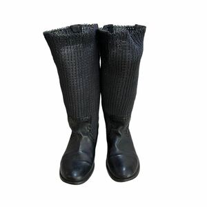 NA081☆ DIESEL ディーゼル ロング ブーツ ブラック size37 ニット風