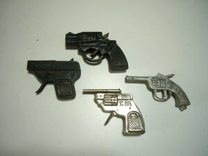* Showa Retro fire medicine gun tin plate gun 4 number cheap sweets dagashi shop Vintage model gun ⑨