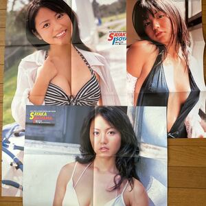 10217　ポスター　磯山さやか　3枚　伊藤かな　若槻千夏　アクトレス2002/3付録他