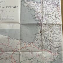 10223 古地図　1932年　ヨーロッパ鉄道地図　6枚 1:1500000 戦時　フランス印刷_画像3