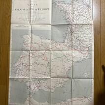 10223 古地図　1932年　ヨーロッパ鉄道地図　6枚 1:1500000 戦時　フランス印刷_画像1