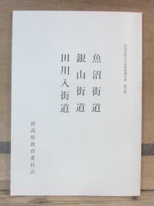 新潟県歴史の道調査報告書「魚沼街道・銀山街道・田川入街道」