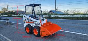 TCM 343 スキッドステアローダー ☆ ボブキャット ☆ ボブローダー ☆タイヤショベル ☆ 343 bobcat ☆ 4WD ☆ディーゼル ☆タイヤ新品