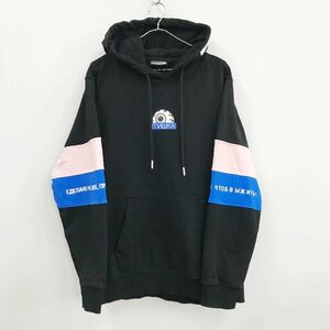 【中古】MISHKA ミシカ ハイドキープウォッチ アーム2カラーライン スウェットパーカー/ストリート【メンズ古着】【山城店】T006