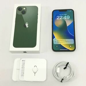 SIMフリー iPhone13 MNGG3J/A 128GB グリーン 【白ロム】【357492905861355】【iOS 16.1.1】店頭/他モール併売《スマホ・山城店》U203