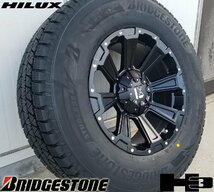 国産スタッドレスタイヤホイールセット 150/120プラド ハイラックス FJクルーザー パジェロ H3 ブリヂストン DM-V3 265/65R17 265/70R17_画像1