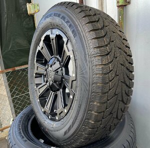 即日発送 スタッドレス デリカD5 エクストレイル RAV4 CX5 SAILUN WSTX 225/70R16 タイヤホイールセット DeathRock 16インチ