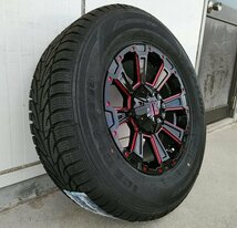 10月発送 スタッドレス デリカD5 タイヤホイールセット SAILUN ICE BLAZER WSTX 215/70R16 16インチ LEXXEL DeathRock デスロック_画像3