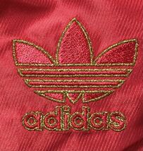90s ヴィンテージ ■ adidas アディダス ■ トレフォイル ロゴ 刺繍 シャカシャカ ナイロン パンツ レッド O_画像4