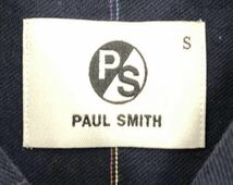 ■ PS Paul Smith ポールスミス ■ カラフルライン チェック柄 長袖 ボタンシャツ ネイビー S_画像3