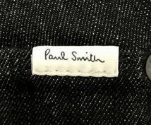 ■ Paul Smith ポールスミス ■ チェック編み柄 ウール地 切替 ストレッチ素材 ブラック デニム 48L W78〜82_画像6