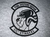 新品未使用　USAF LRL' STINKER FUEL SYSTEMS REPAIR FOODIE GILDAN製　LARGE グレー_画像3