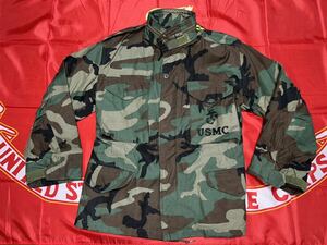 中古美品　VINTAGE USMC M-65 COLD WEATHER カモパターン　FIELD COAT DLA100-82-C-0609 SERVALブラスジッパー　XSMALL-XSHORT DEAD STOCK