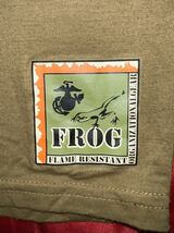 中古美品　MADE IN USA USMC FROG SILKWEIGHT SHIRT MEDIUM COYOTE PECKHAM製_画像2