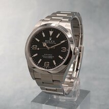 【OH済】廃盤39mm2010年 ロレックス ROLEX エクスプローラーI 214270 G番 ブラックアウト文字盤 箱ギャラ_画像2