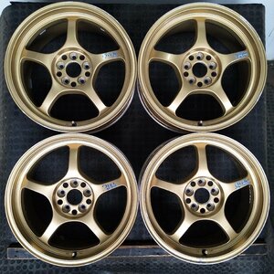 管理番号：S9-177【4本価格】【17x7.5J 5x100 ET+48 ET65】RAYS GRAM LIGHTS 57C・インプレッサ プリウス等・店頭引取可能・下取り可能