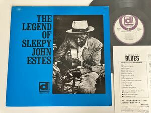 【80年再発盤】スリーピー・ジョン・エスティスの伝説 THE LEGEND OF SLEEPY JOHN ESTES LP delmark/TRIO PA6212 63年作,盤美品,BLUES,