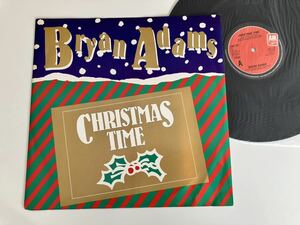 【UK盤】Bryan Adams / Christmas Time/Reggae Christmas 12inch A&M ENGLAND AMY297 85年盤良好品,ブライアン・アダムス,Jim Vallance