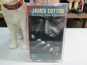  purple 1* Cassette Tape(Cass cassette tape )* VERVE JAMES COTTON LIVING THE BLUES