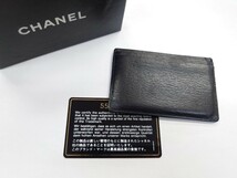 CHANEL シャネル カードケース 黒 レザー ブラック jh10☆20_画像2