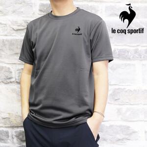 【新品タグ付き】le coq sportif ルコックスポルティフ★吸汗速乾 半袖Ｔシャツ★QMMTJA30Z【Oサイズ】灰